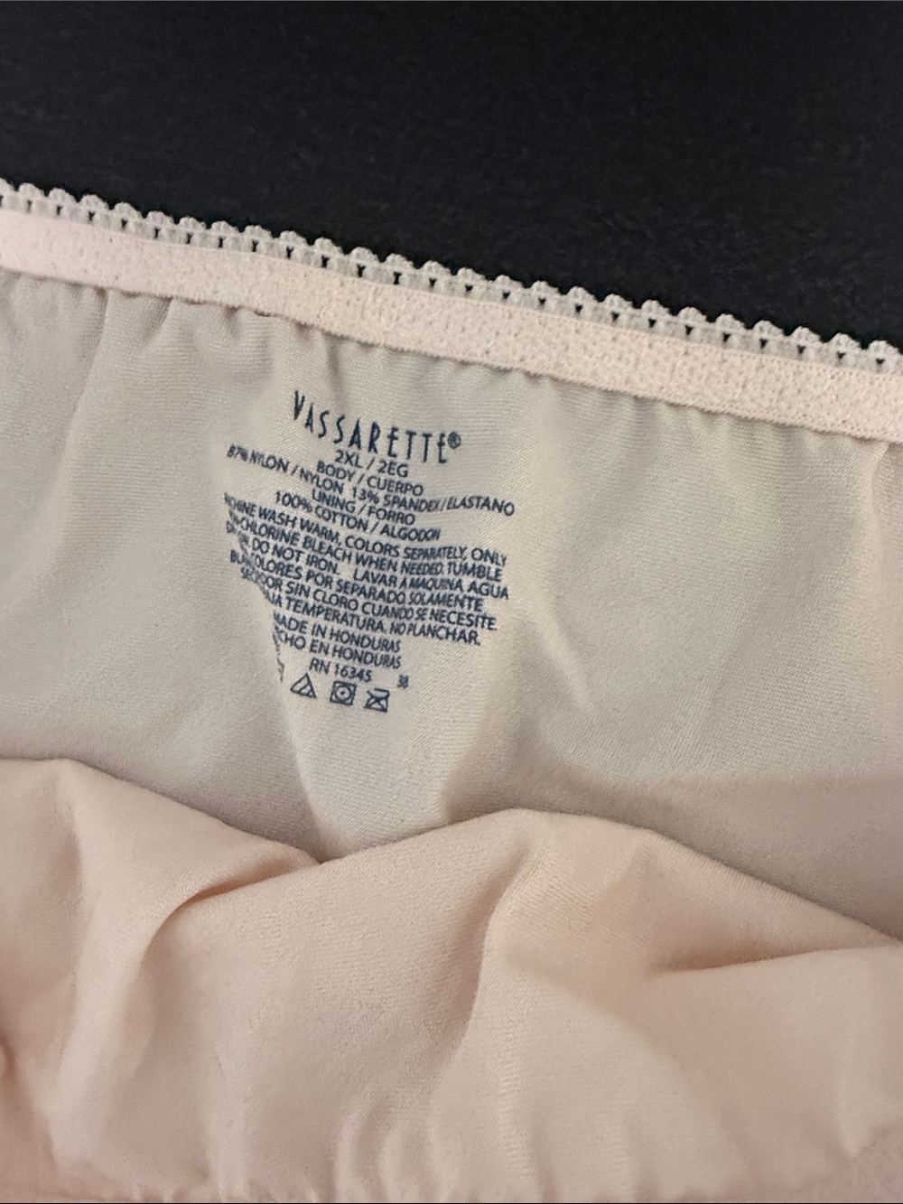 vassarette High-Waist Stretch Briefs in Pale Pink - Picture 2 of 3